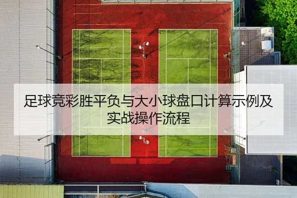 足球竞彩胜平负与大小球盘口计算示例及实战操作流程